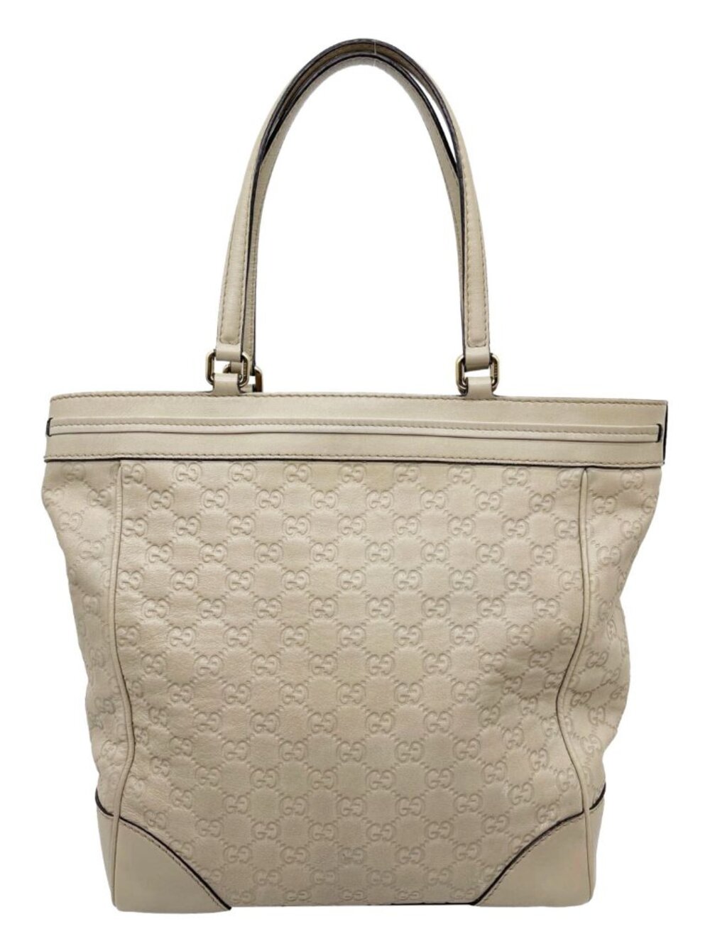 Gucci  Mayfair GG Calf Leather Tote Bag Cream 257062